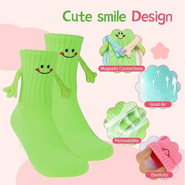 The Smiley Soulmates Magnetic Socks
