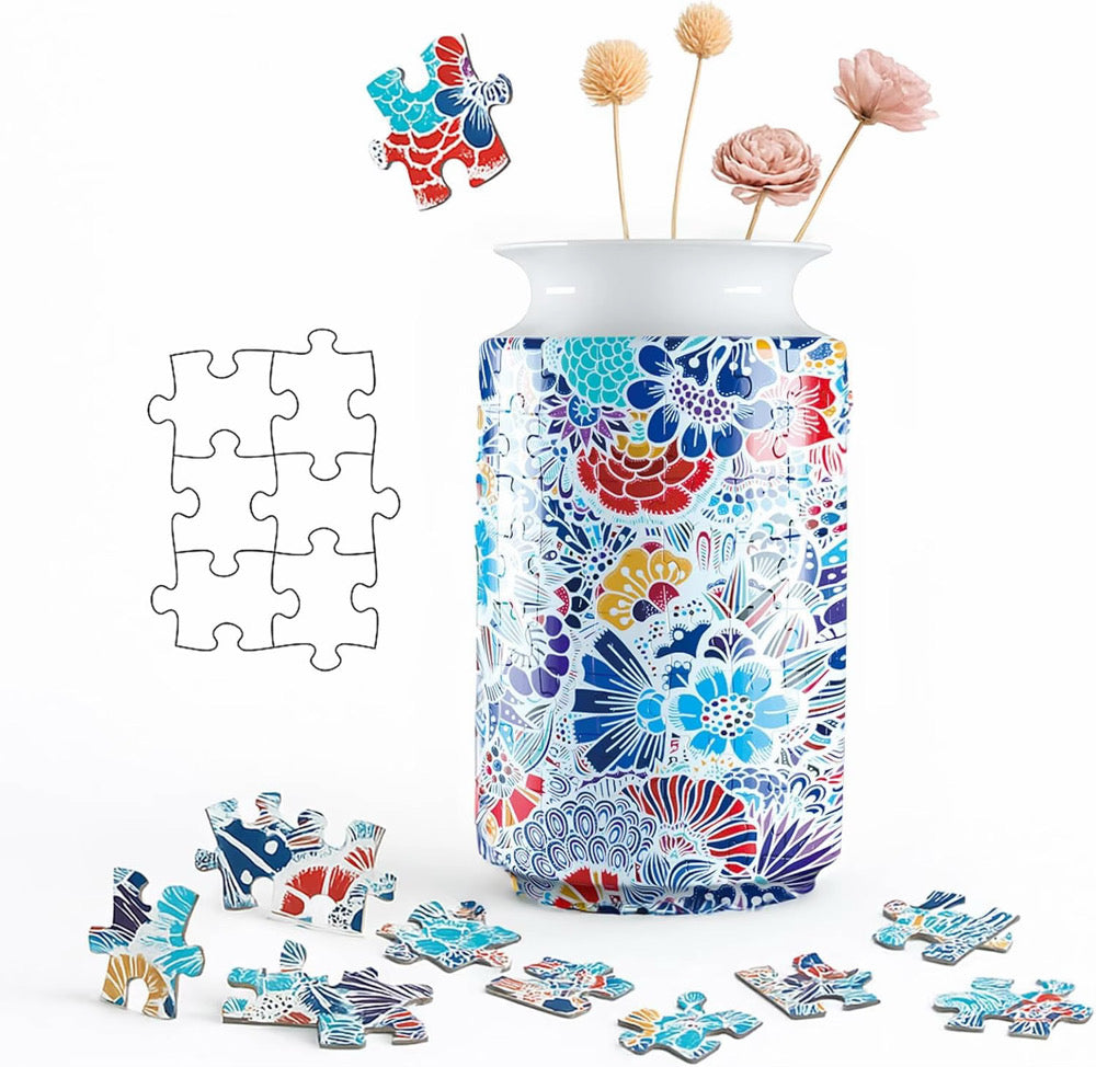 Piece by Piece Puzzle Vase