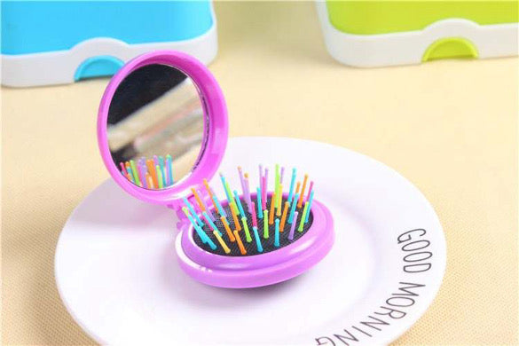 Colorful Pocket Brush And Mirror