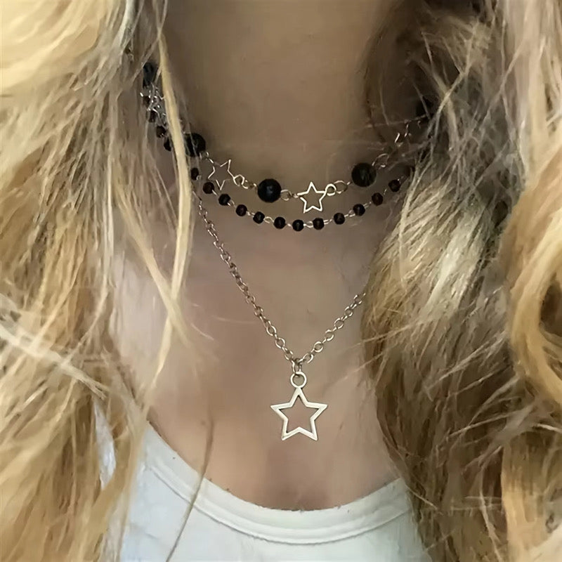 Midnight Star Layered Necklace Set