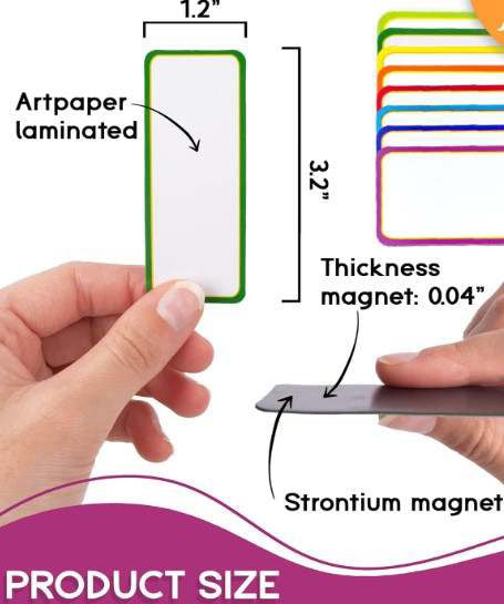 Magnetic dry erase labels