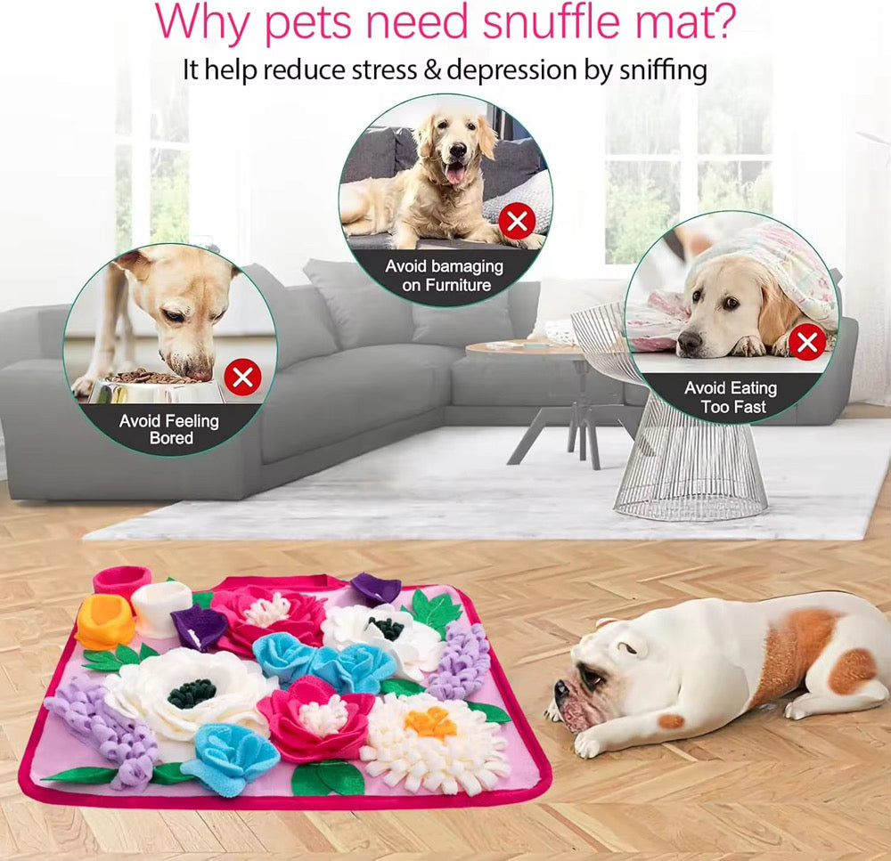 Pretty Flower Dog Snuffle Mat