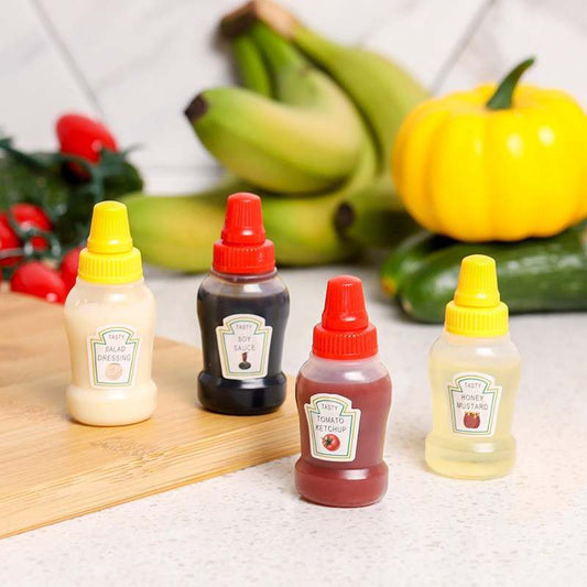 Fun 4 Piece Condiment Bottles