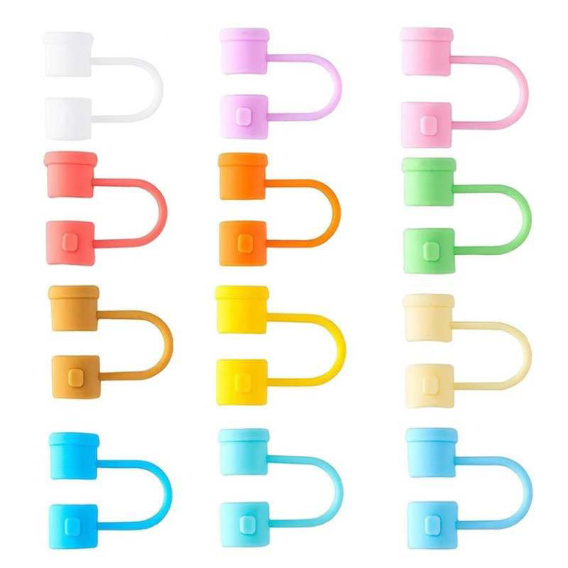 Colorful Straw Topper 12 Pack