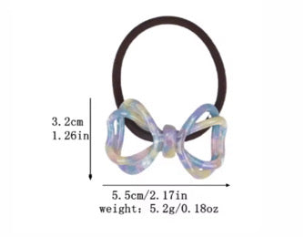 3 Piece Hair Bow Elastics