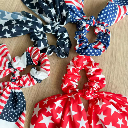 4 Piece Patriotic Hair Scarf Set