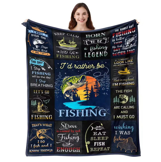 I'd Rather Be Fishing Blankets