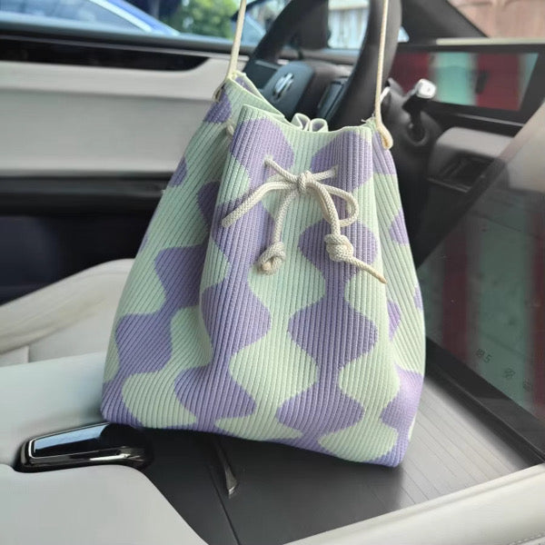 Drawstring Crochet Bag