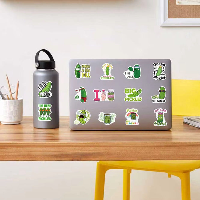 50 Piece Pickle Lover Vinyl Sticker Set
