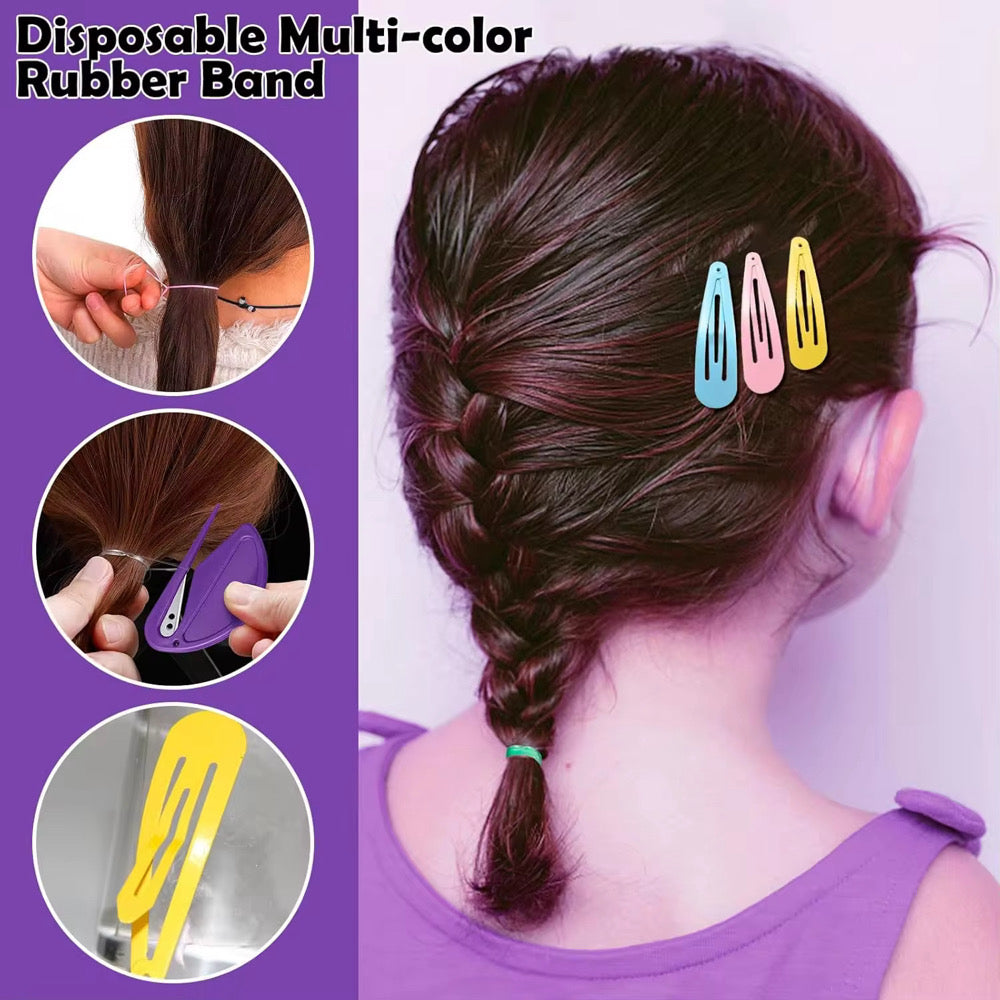 Rubber Hair Band Set & Tools