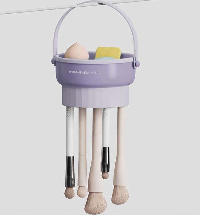 Makeup Brush Cleaner and Drying Storage Stand