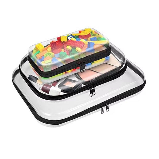 VIRAL 3 Piece Clear Zippered Case Set