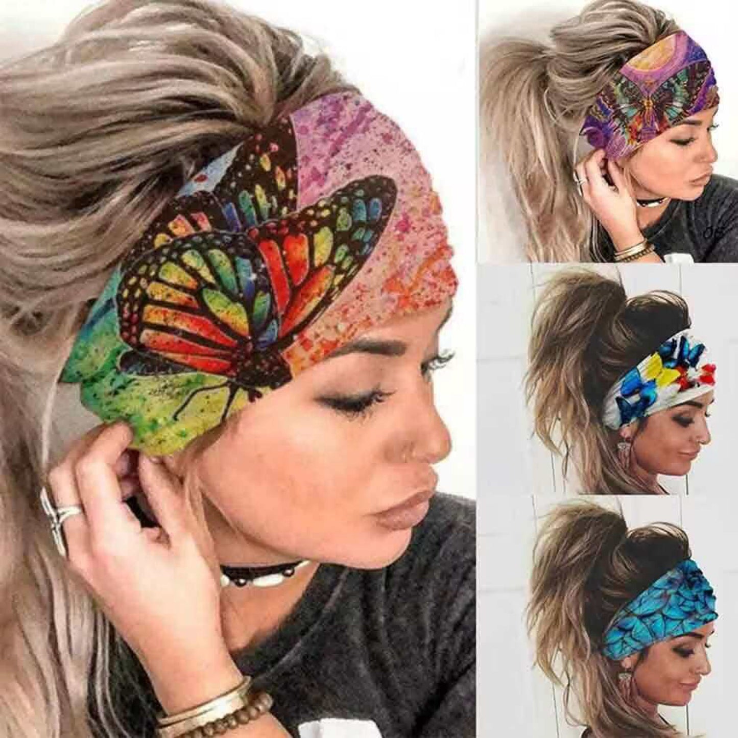4 Piece Butterfly Headband Set