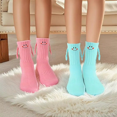 The Smiley Soulmates Magnetic Socks