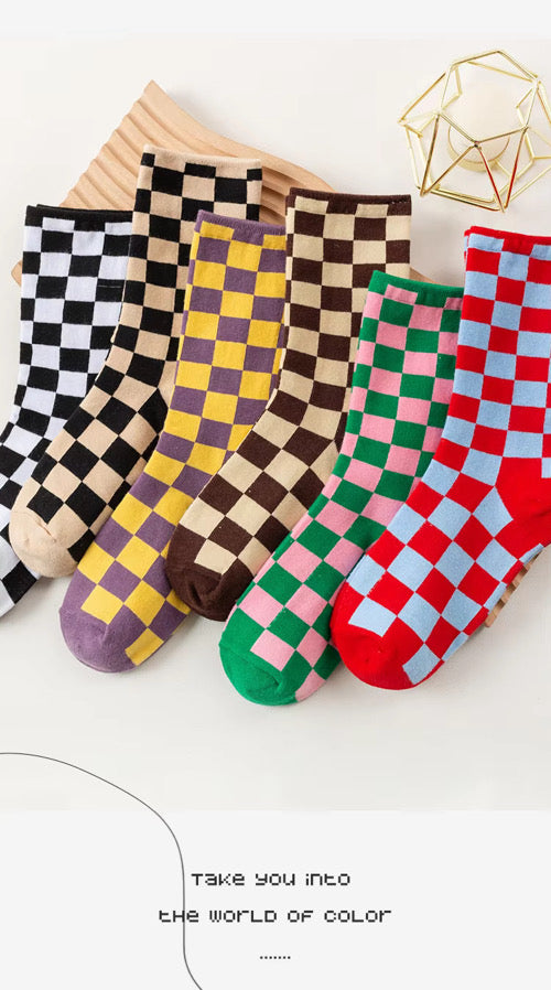 ColorPop Check Socks