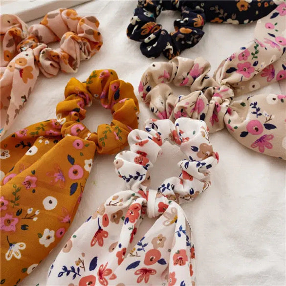 Set of 5 Floral Hair Scarves