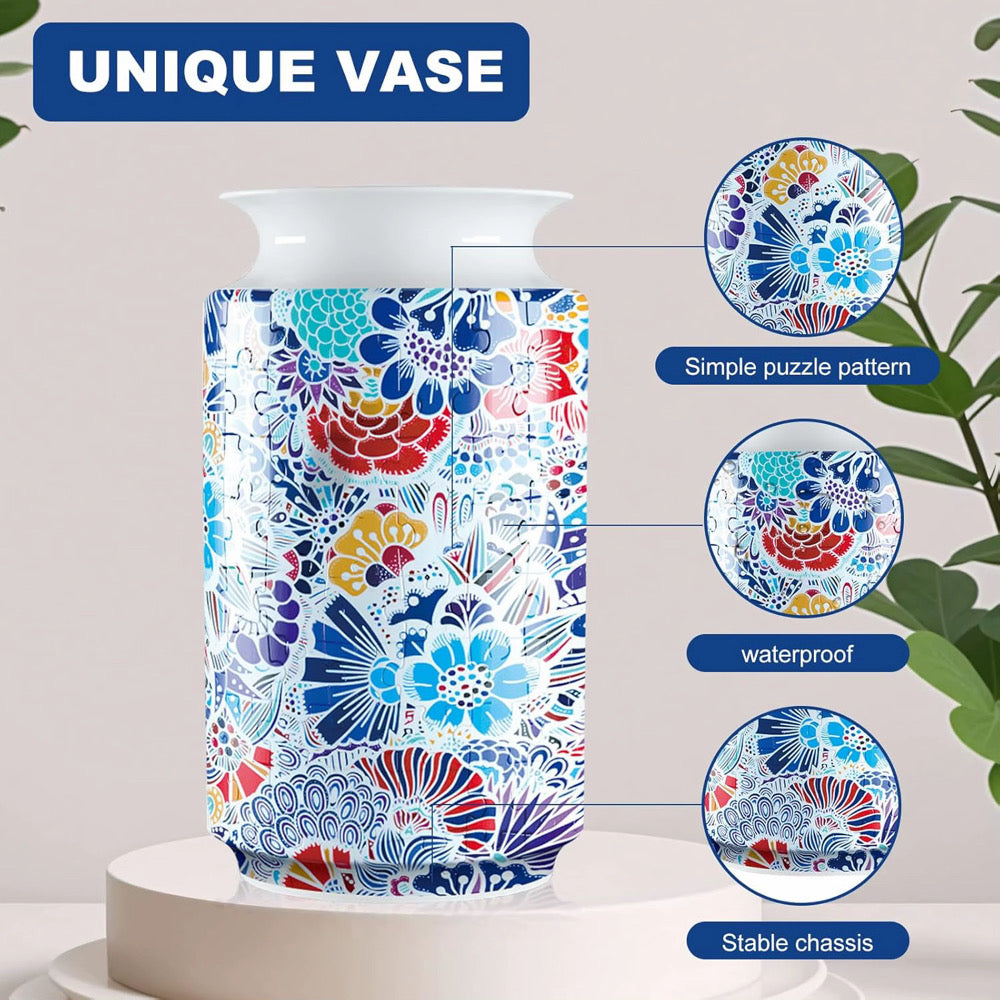 Piece by Piece Puzzle Vase
