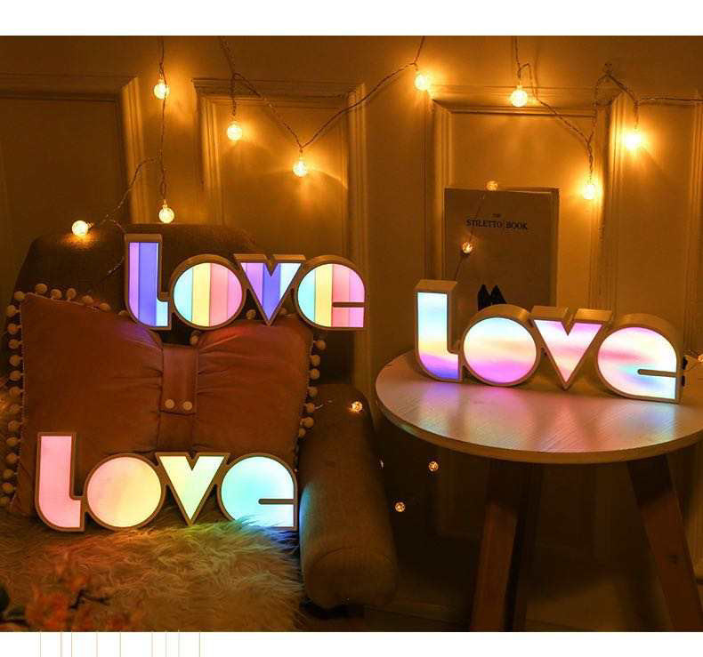 Trendy Colorful Love sign