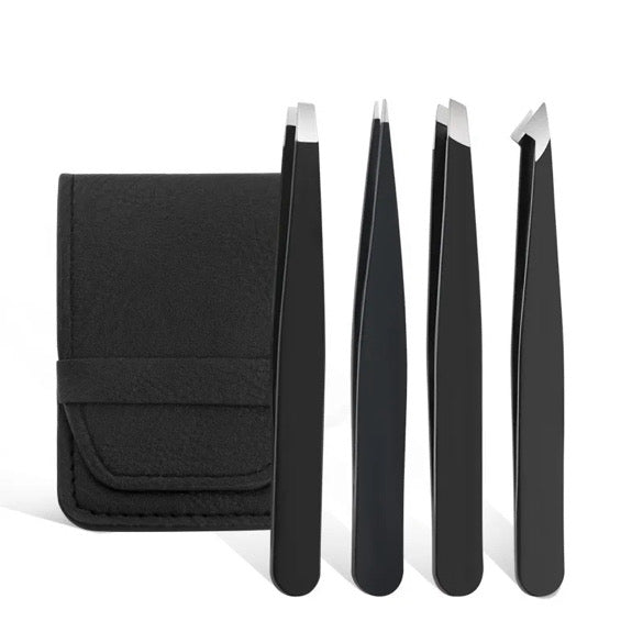 4 Piece Tweezer Set