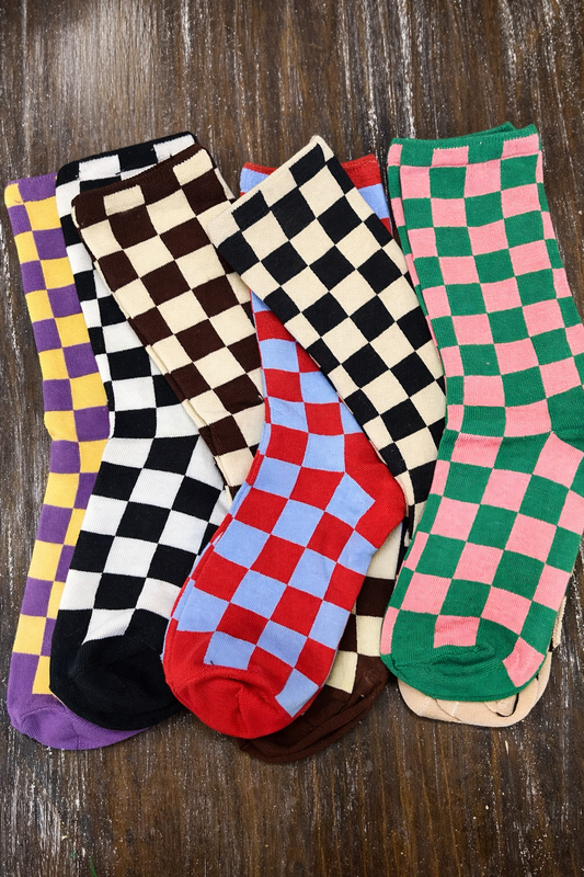 ColorPop Check Socks