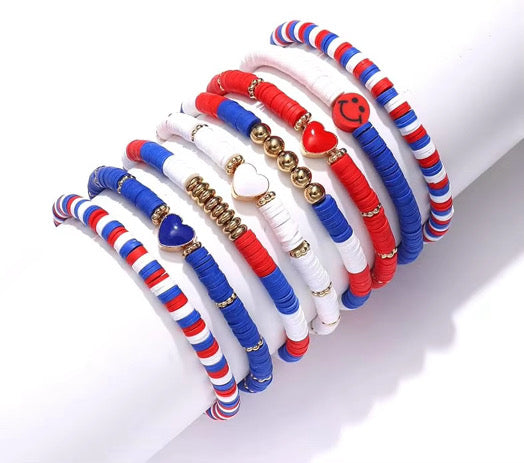 USA Stack Bracelet Set
