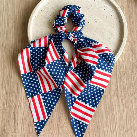 4 Piece Patriotic Hair Scarf Set