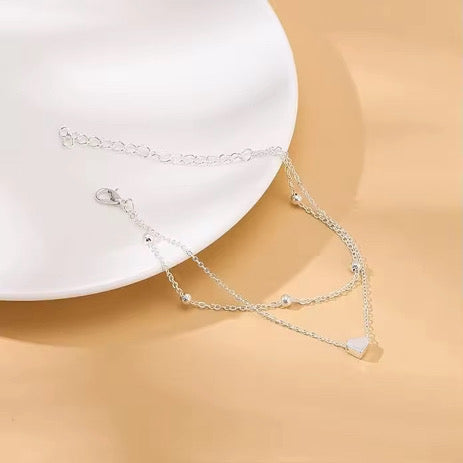 Double Chain DaintyHeart Anklet