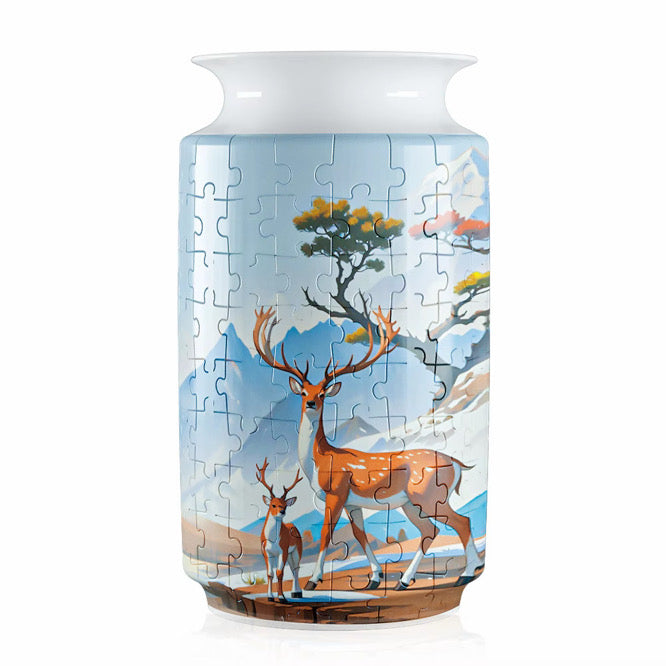 Piece by Piece Puzzle Vase