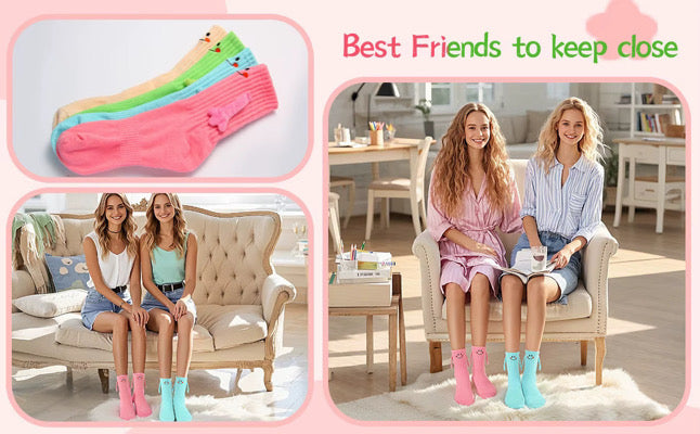 The Smiley Soulmates Magnetic Socks
