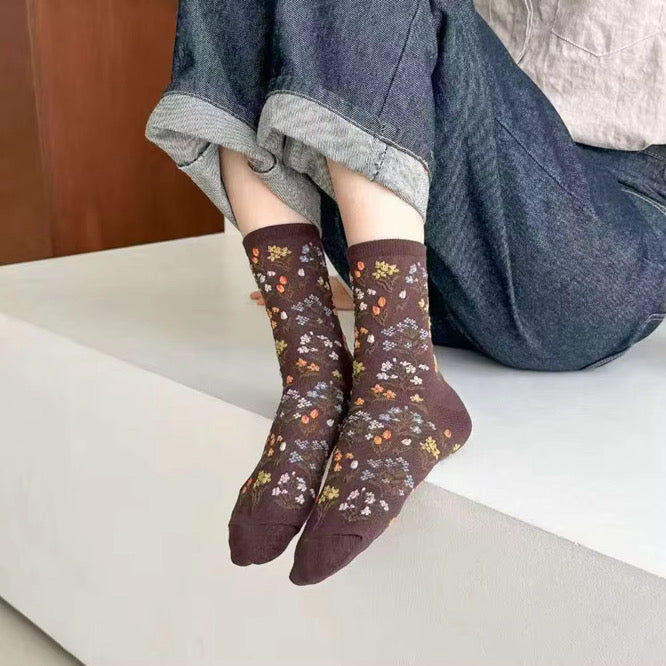 Secret Garden Sheer Socks