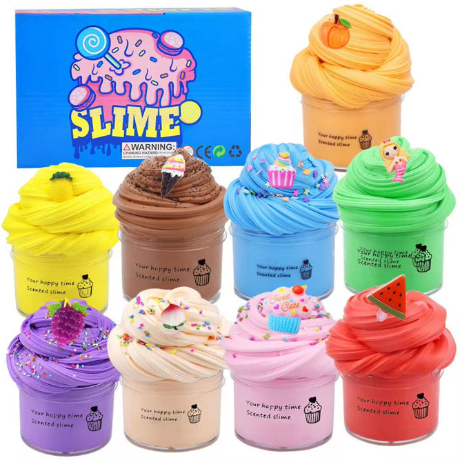 9 Piece Cotton Candy Slime Set