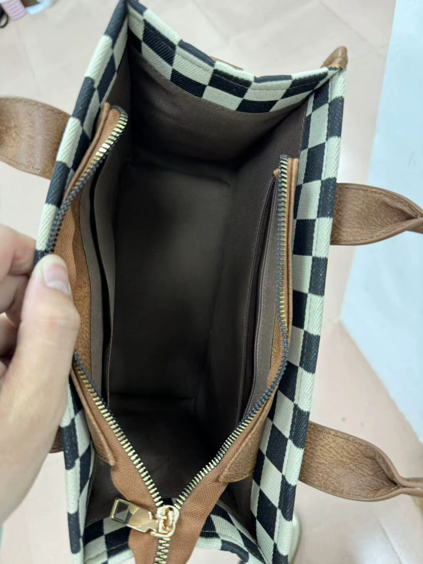 Checkered Tote Bag