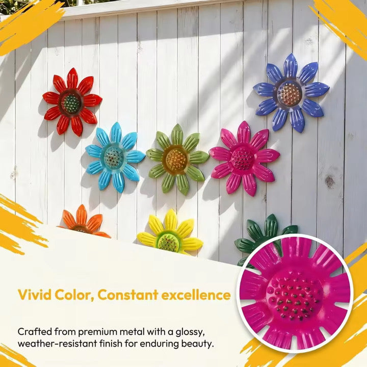 Flower Wall Decor Set Of 8