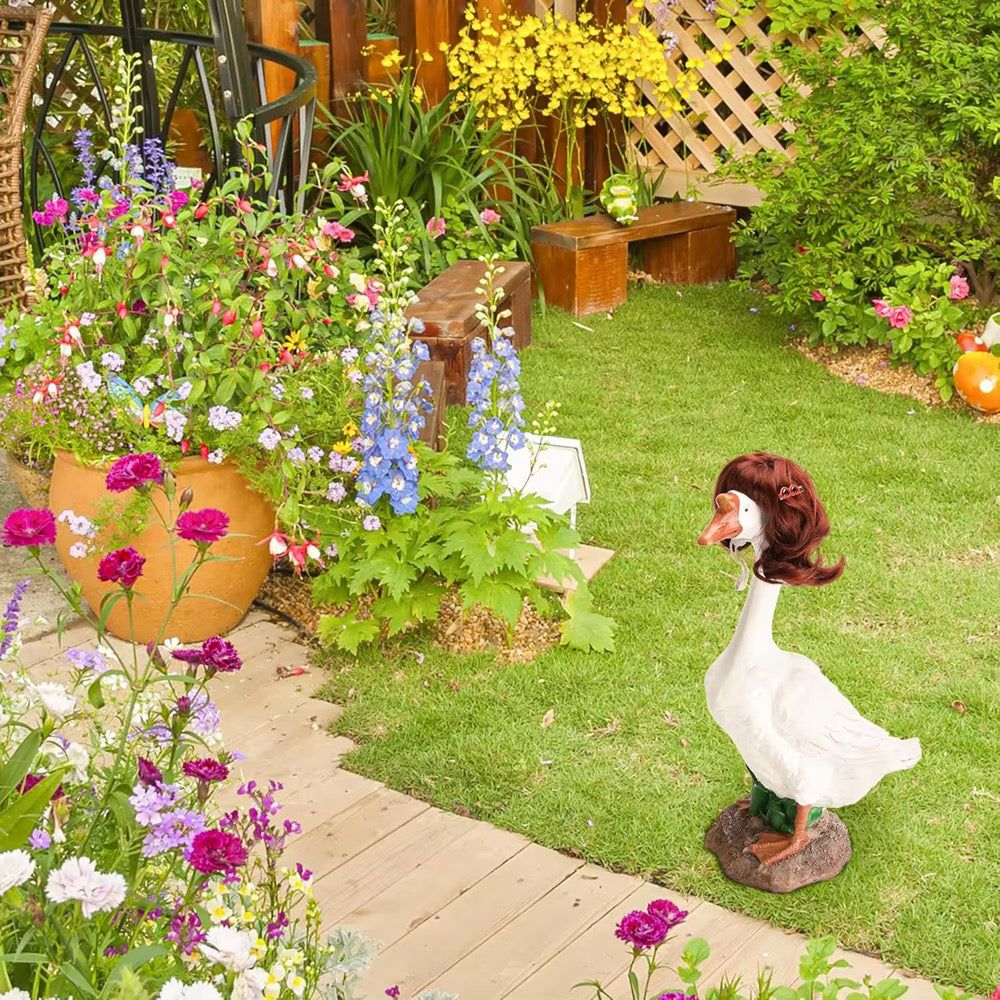 4 Piece Porch Goose Wig Set