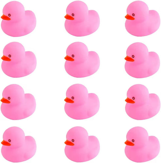 12 Piece Pink Rubber Duck Set