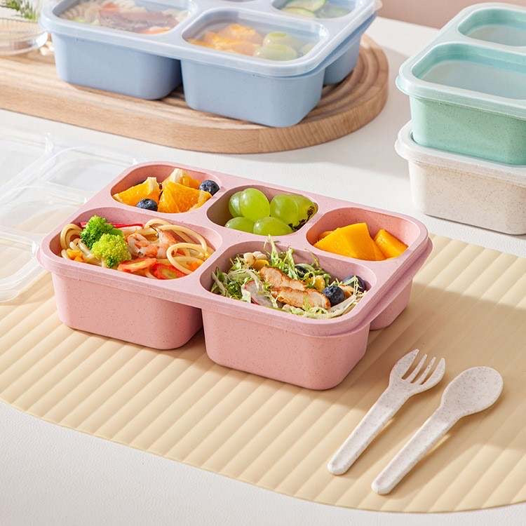 4 Piece Compartment Meal Snack Containers