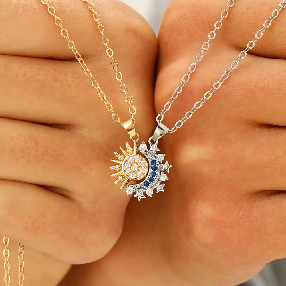 Sun & Moon Necklace Set