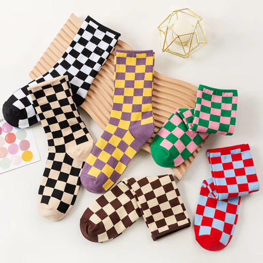 ColorPop Check Socks