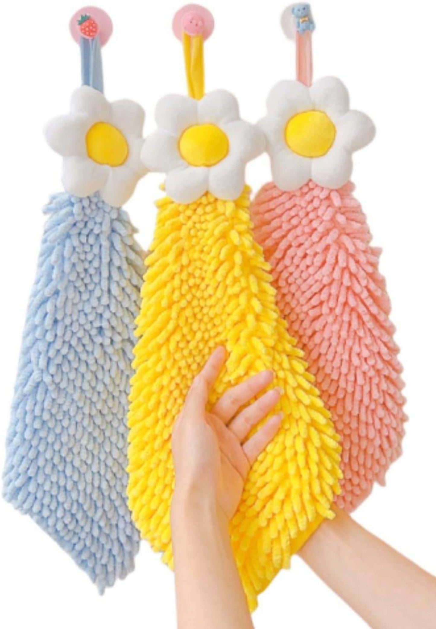 Blossoming Flower Chenille Towels