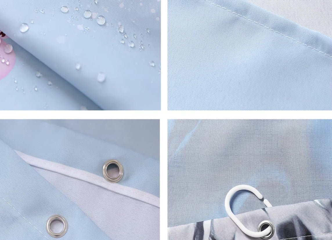 Red, White & Splash Shower Curtains