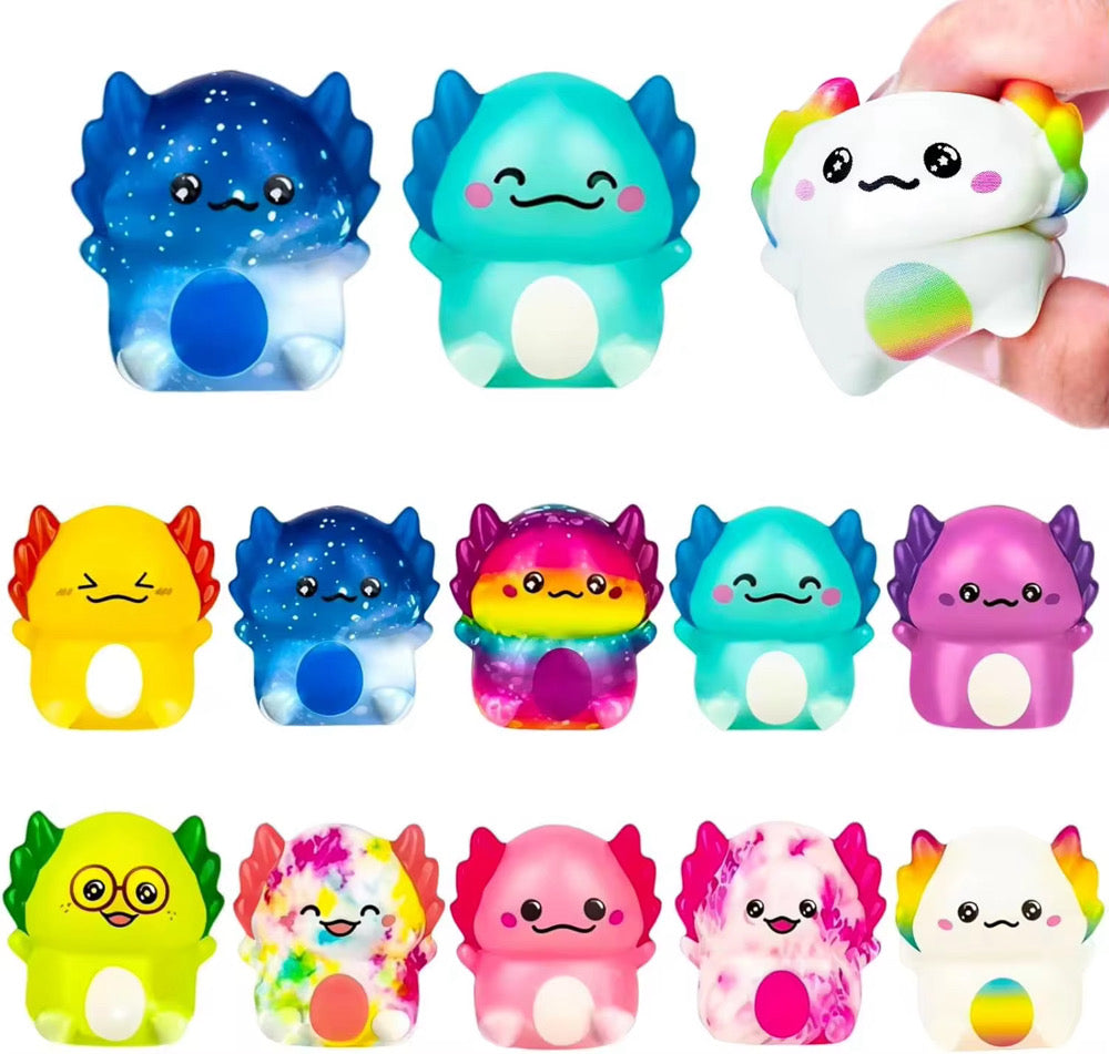 6 Piece Axolotl Slow Squish Set.
