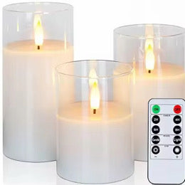 3 Piece Led Candle Set