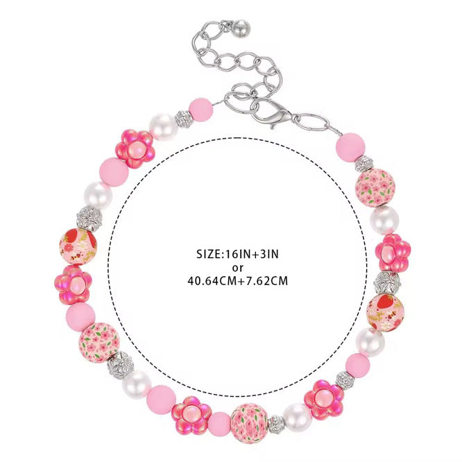 Fun Top Dog Beaded Necklace Collar
