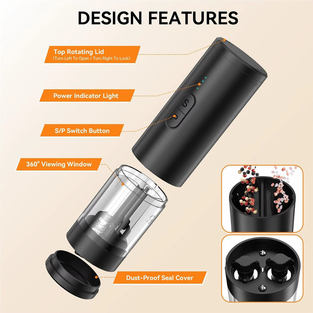 Grind Goals Rechargeable Salt & Pepper Grinder
