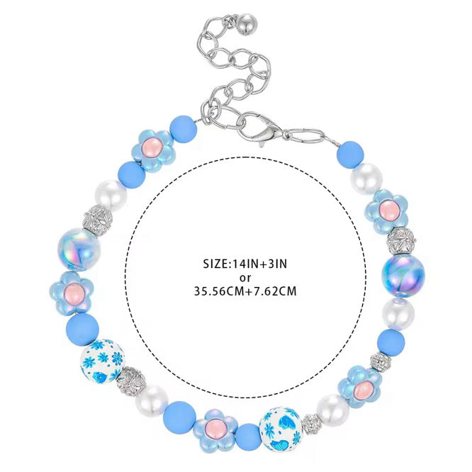 Fun Top Dog Beaded Necklace Collar