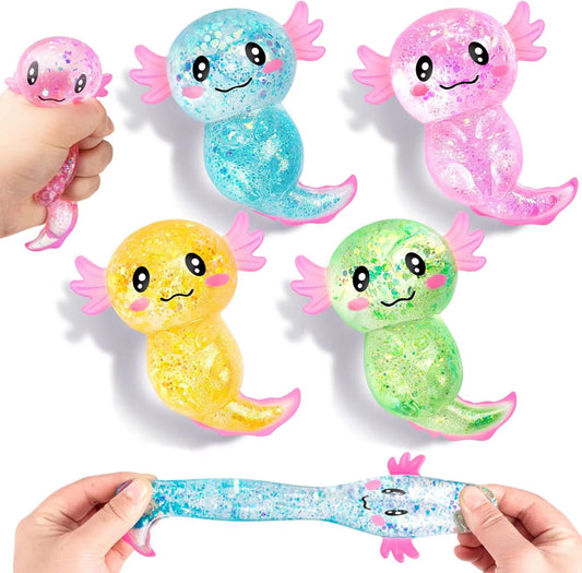 4 Piece Happy Axolotl Squish Set
