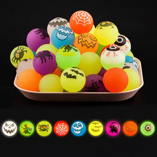 Glow In The Dark 50 Piece Halloween Bounce Balls
