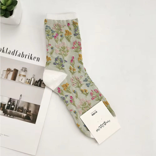 Secret Garden Sheer Socks