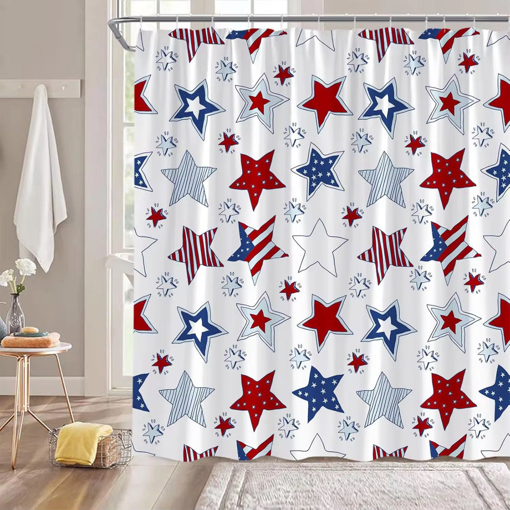 Red, White & Splash Shower Curtains