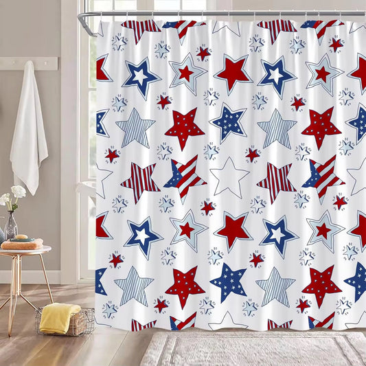 Red, White & Splash Shower Curtains